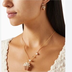 Kate Spade Gold and Pearl Popcorn Necklace Set